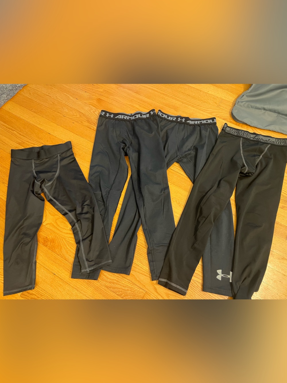 Under Armour Black Performance Compression under layer with Logo Waistband